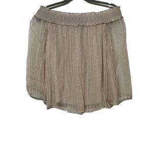 American Eagle Outfitters Blouse Women Small Off‎ The Shoulder Sheer Top Shirt